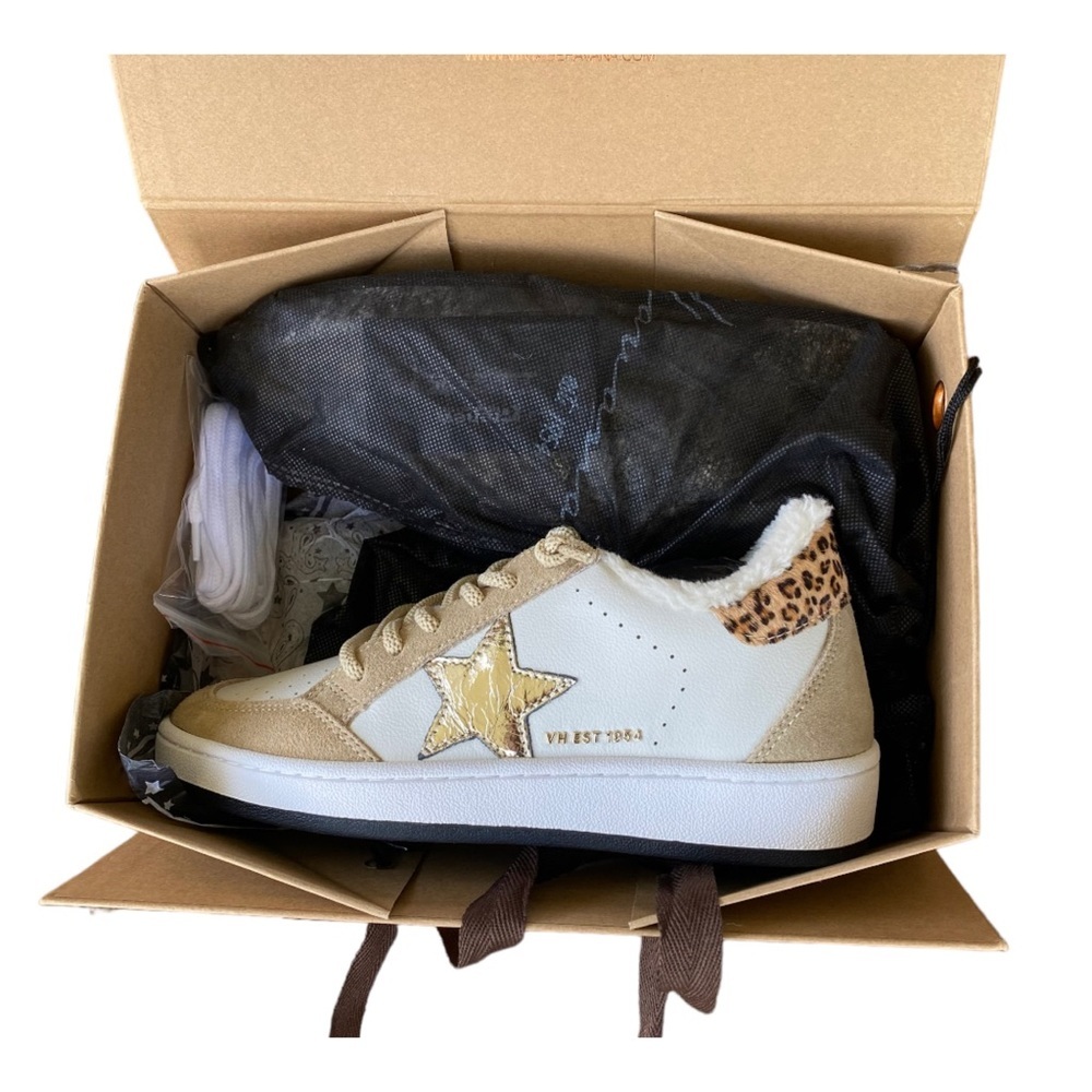 New Vintage Havana KYNLEE - WHITE CAMEL LEOPARD Women’s Sneakers Size 8.5 - Picture 9 of 12